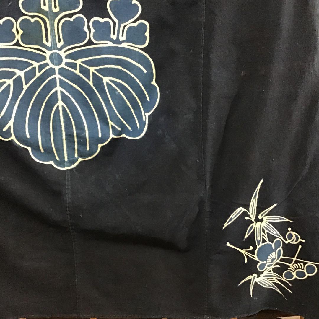 古布藍染め家紋布地、ＫM９