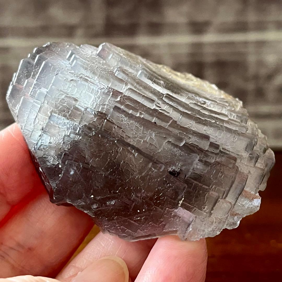 美品 フローライト ライトブルー 372.4ct 幾何学模様 蛍石 原石 鑑賞石