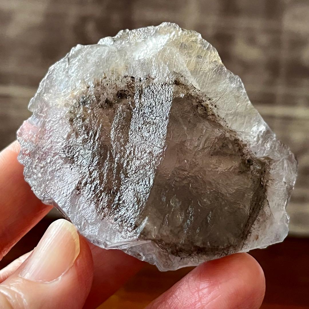 美品 フローライト ライトブルー 372.4ct 幾何学模様 蛍石 原石 鑑賞石