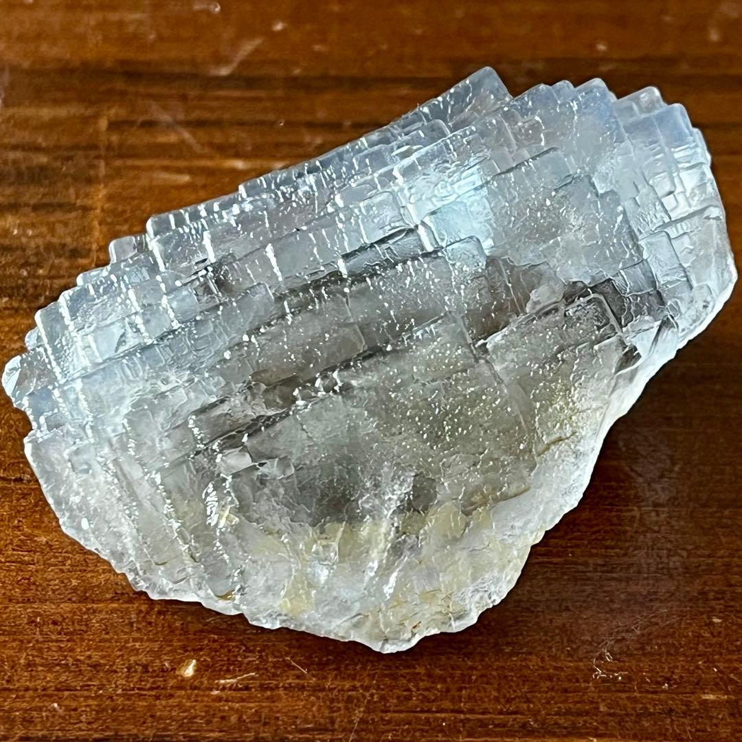 美品 フローライト ライトブルー 372.4ct 幾何学模様 蛍石 原石 鑑賞石