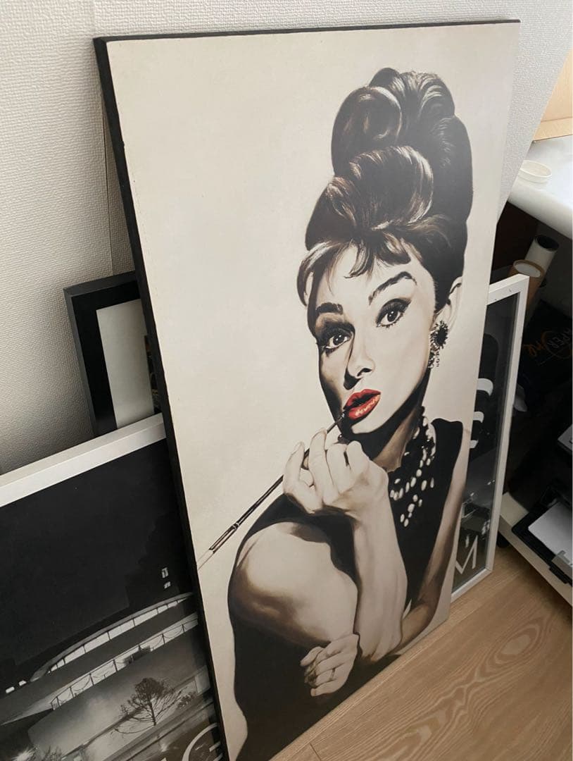 オードリー・ヘプバーン イラスト 大判 woodprint