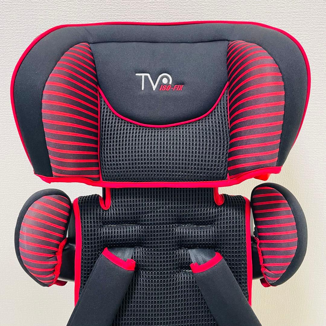 日本育児 トラベルベスト EC FIX ジュニアシート チャイルドシート 赤黒