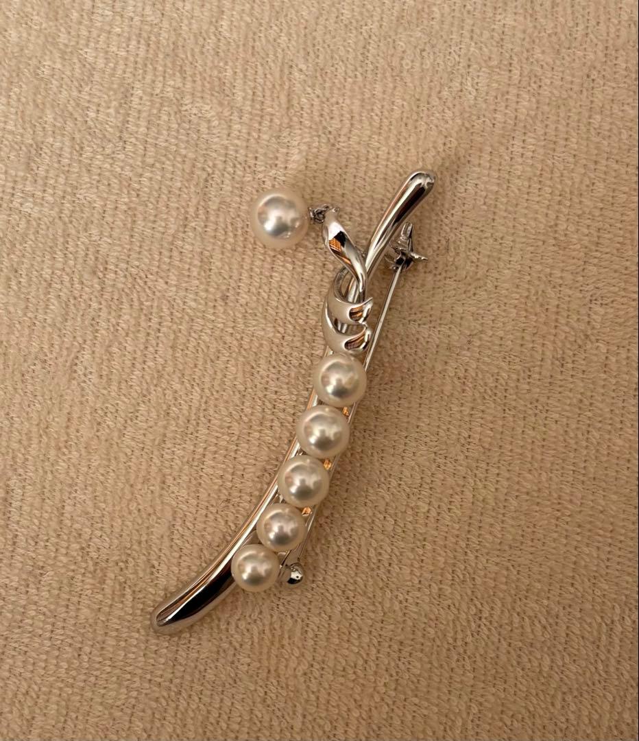 メ*3様 MIKIMOTO ミキモト アコヤ真珠　パール　ブローチ　シルバー　美