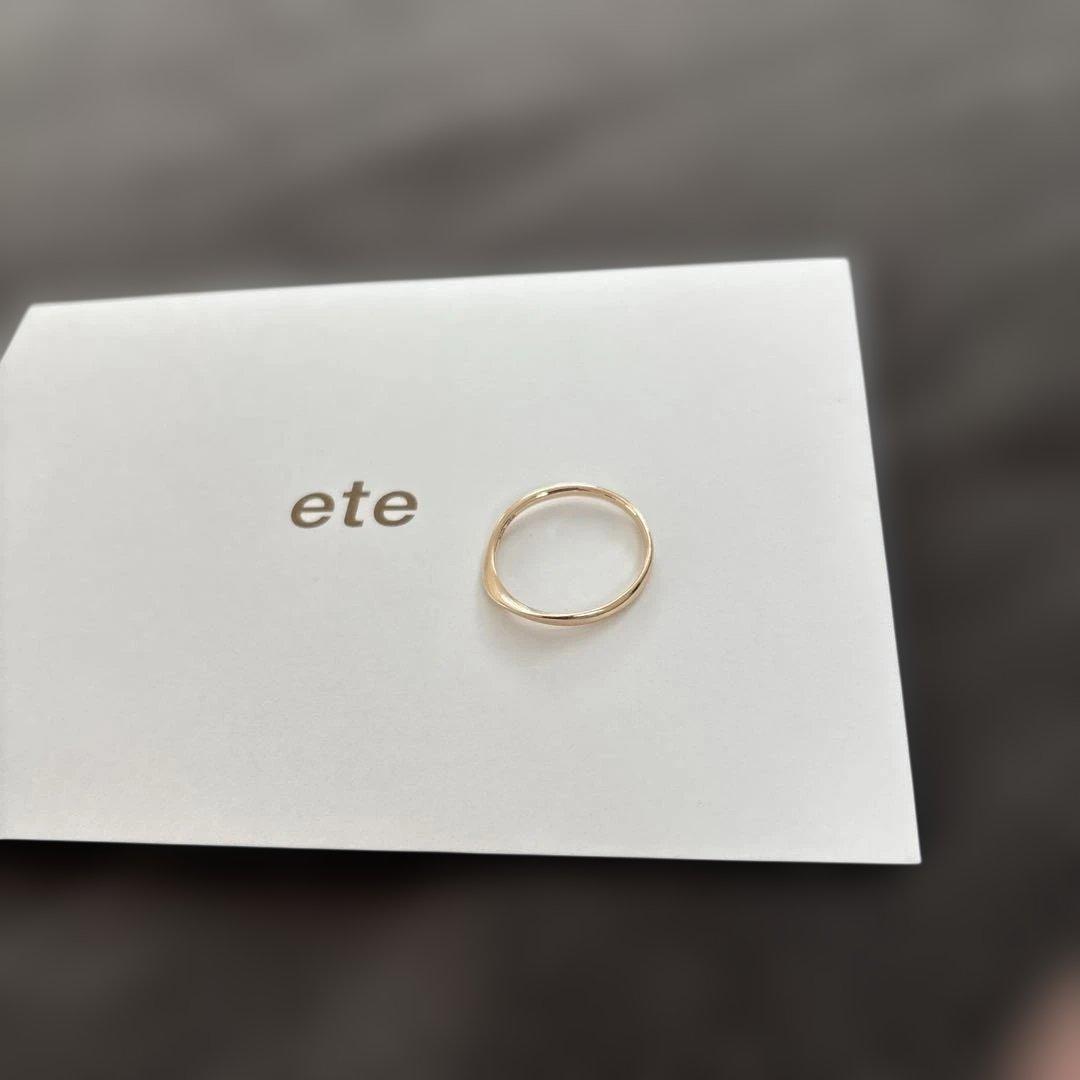 エテ ete レイヤードリング　 10金K10 イエローゴールド 11号 1g