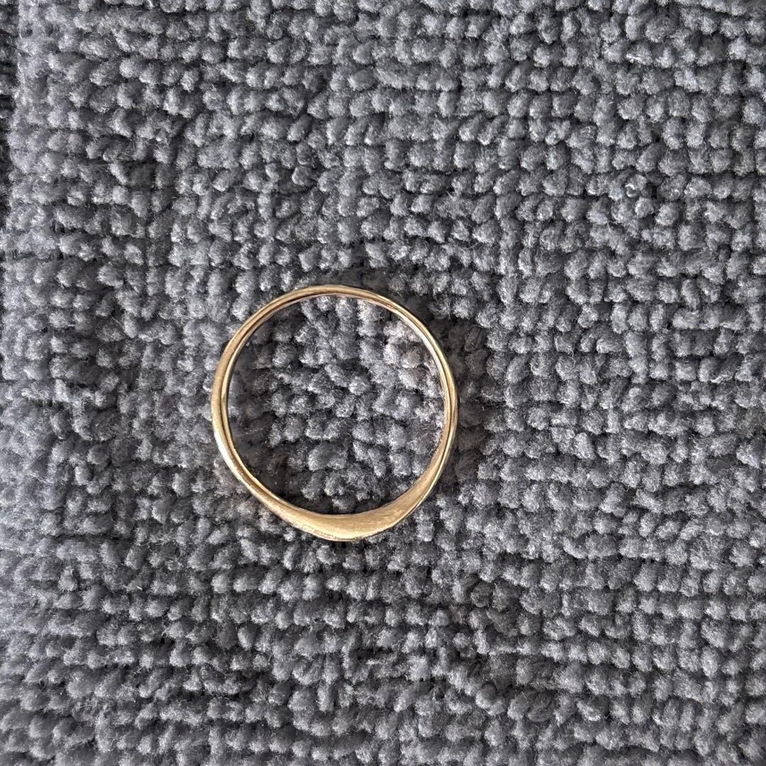 エテ ete レイヤードリング　 10金K10 イエローゴールド 11号 1g