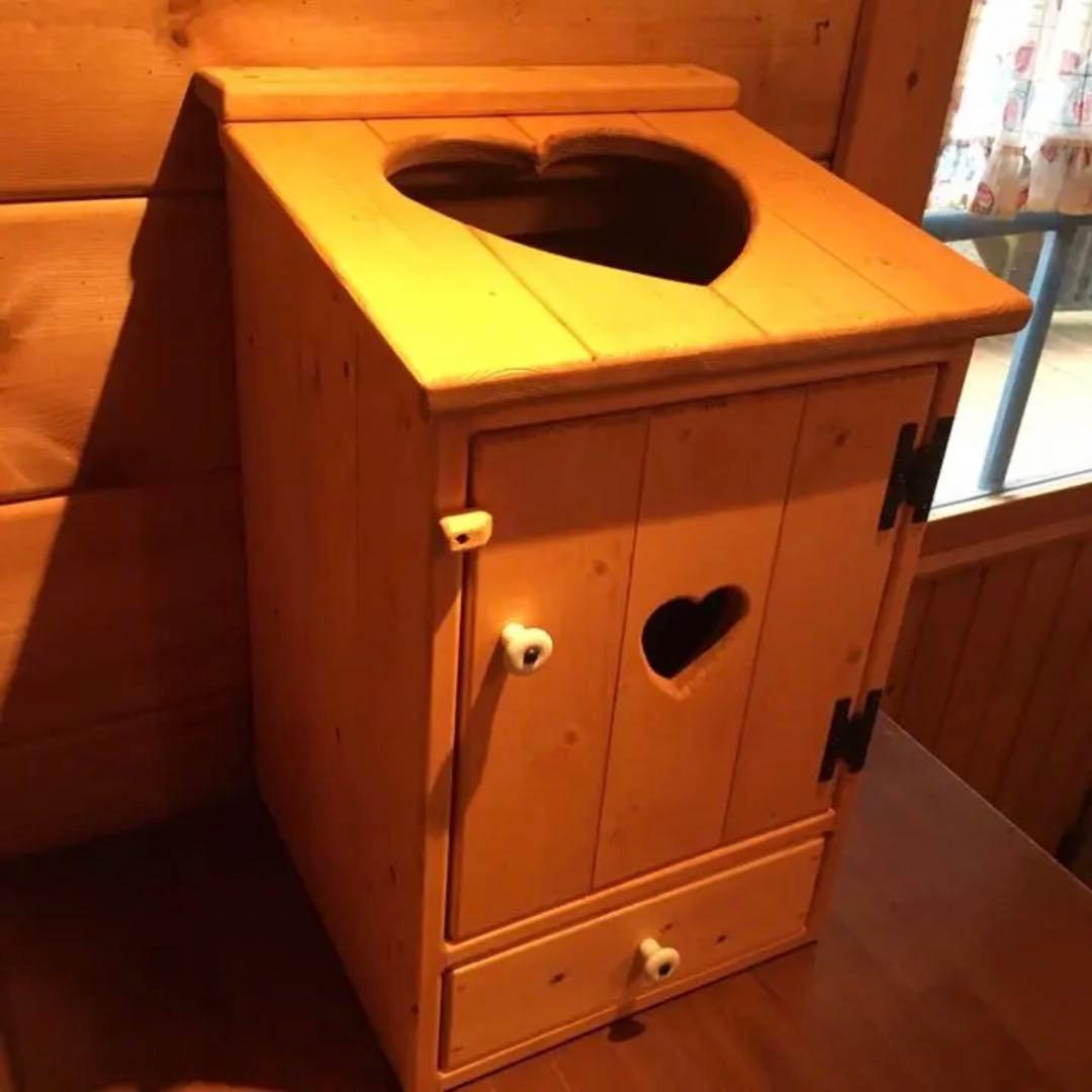 アメリカンカントリー家具　カントリーハートダストBOX 引き出し付き