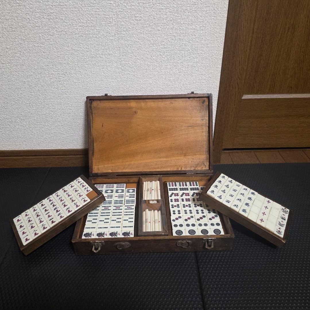 麻雀　麻雀パイ 竹背 骨牌 アンティーク 骨董マージャン　麻雀牌　価格交渉歓迎