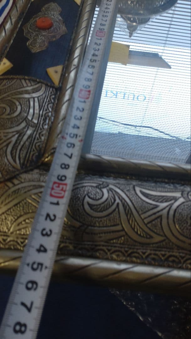 モロッコ製 アンティーク調 インテリア鏡（ハンドメイド）