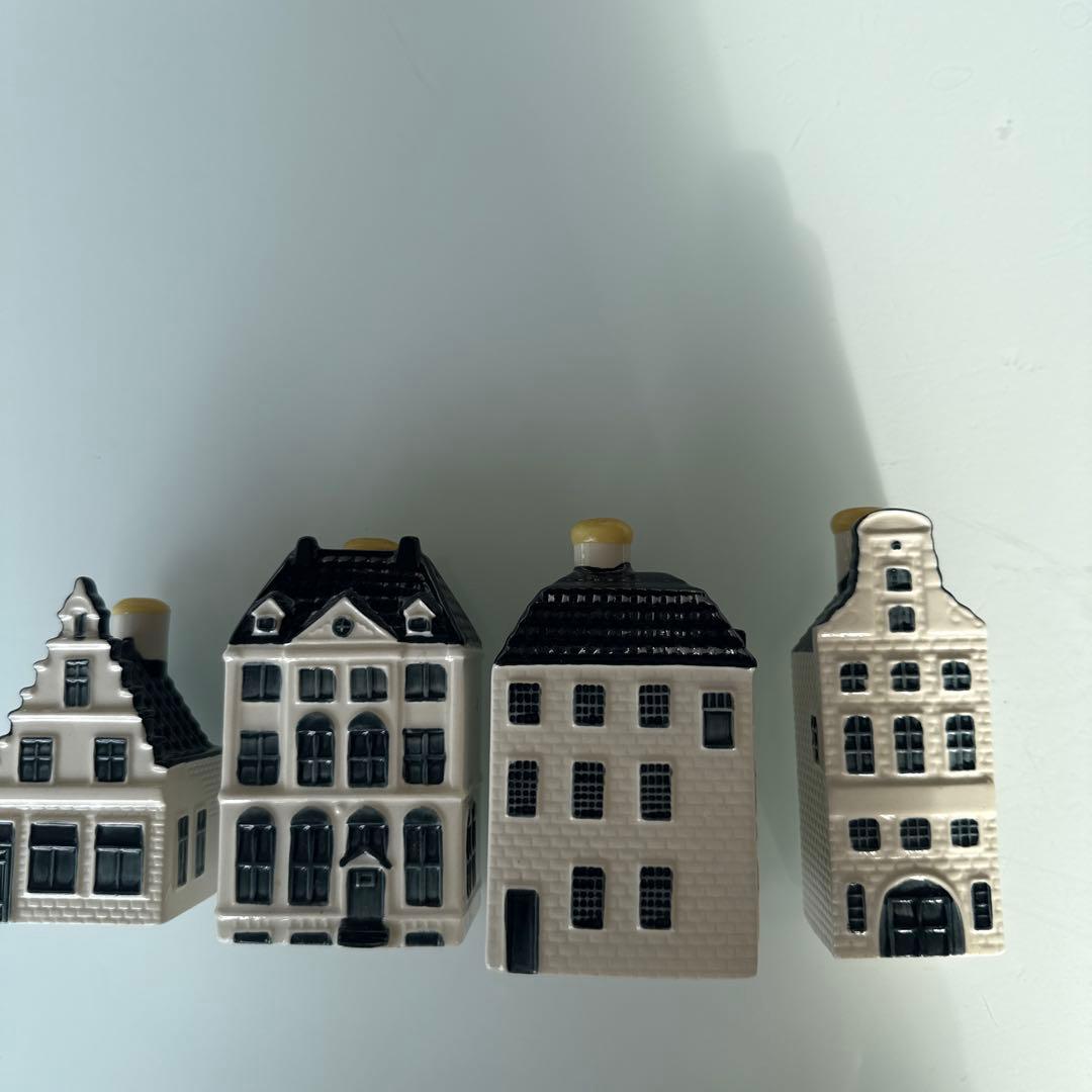 KLMオランダ航空 デルフトブルーハウス3個　NO.48,55,42,73