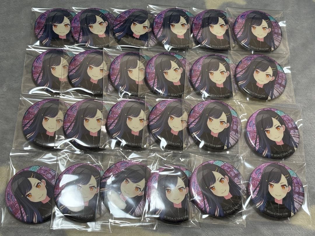 プロジェクトセカイ プロセカ 白石杏 6c BNW グリッター缶バッジ グリ缶