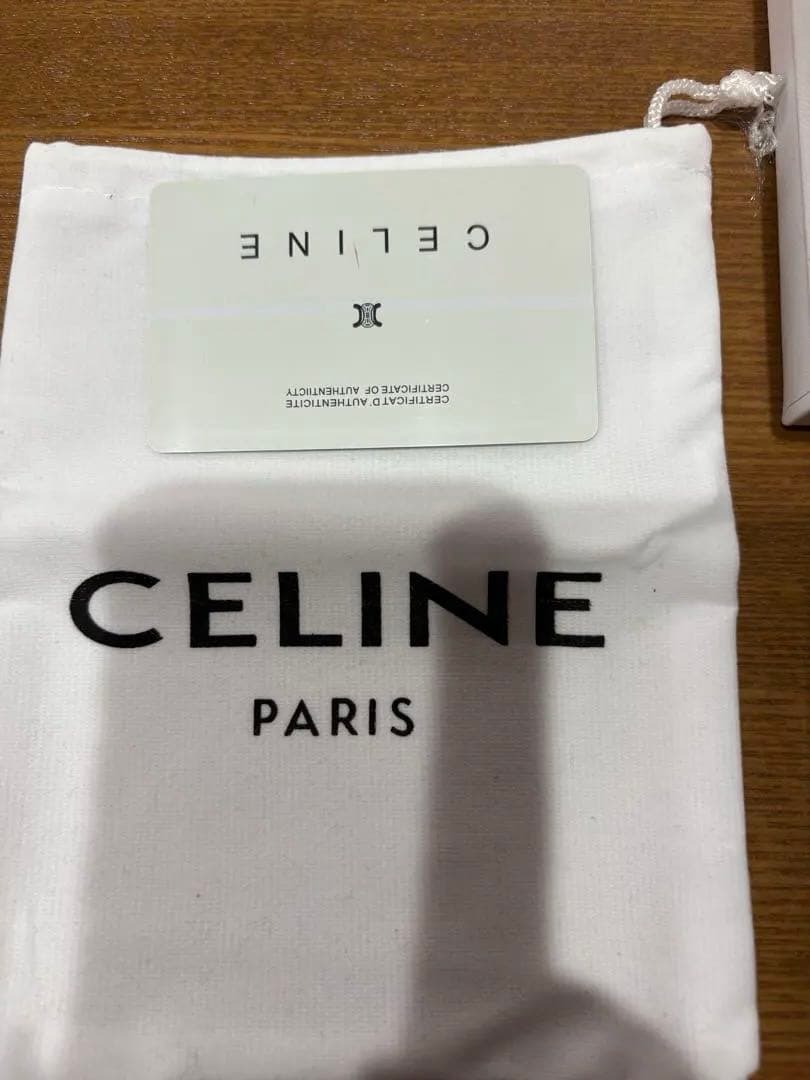 CELINE トリオンフ　三つ折り財布 ベージュ　ブラウン