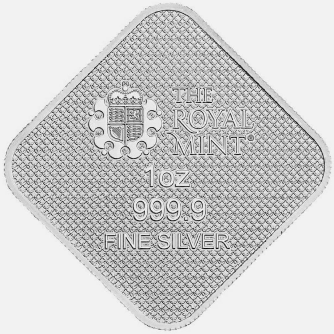 銀貨 英国 ロイヤルミント クイーンズビーストコンプリーター 四角型 1オンス
