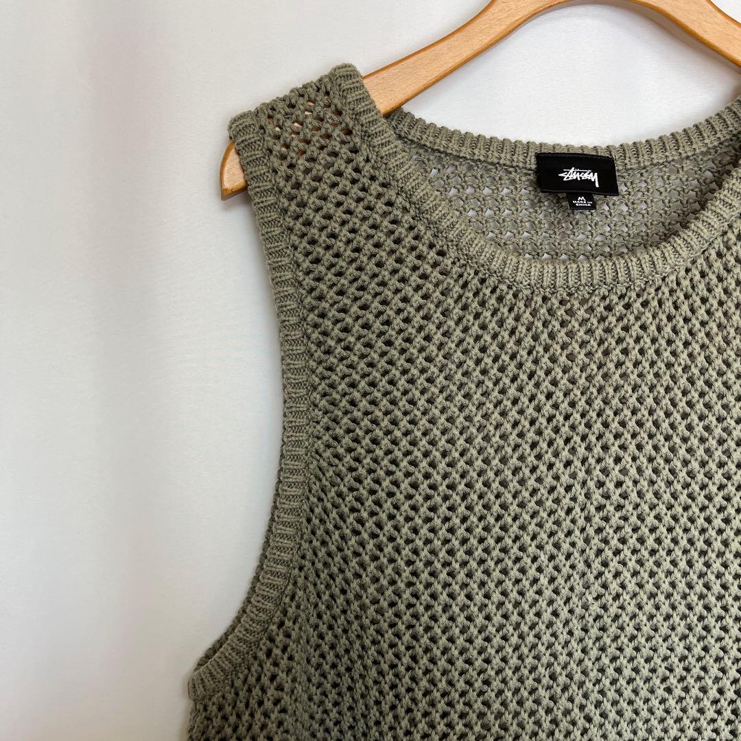 STUSSY ODyed Mesh Tank メッシュ タンクトップ M