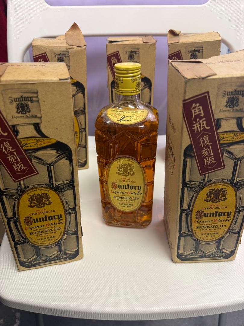 新品未開封角瓶復刻版非常に希少サントリーウイスキー 750ml 5本セット