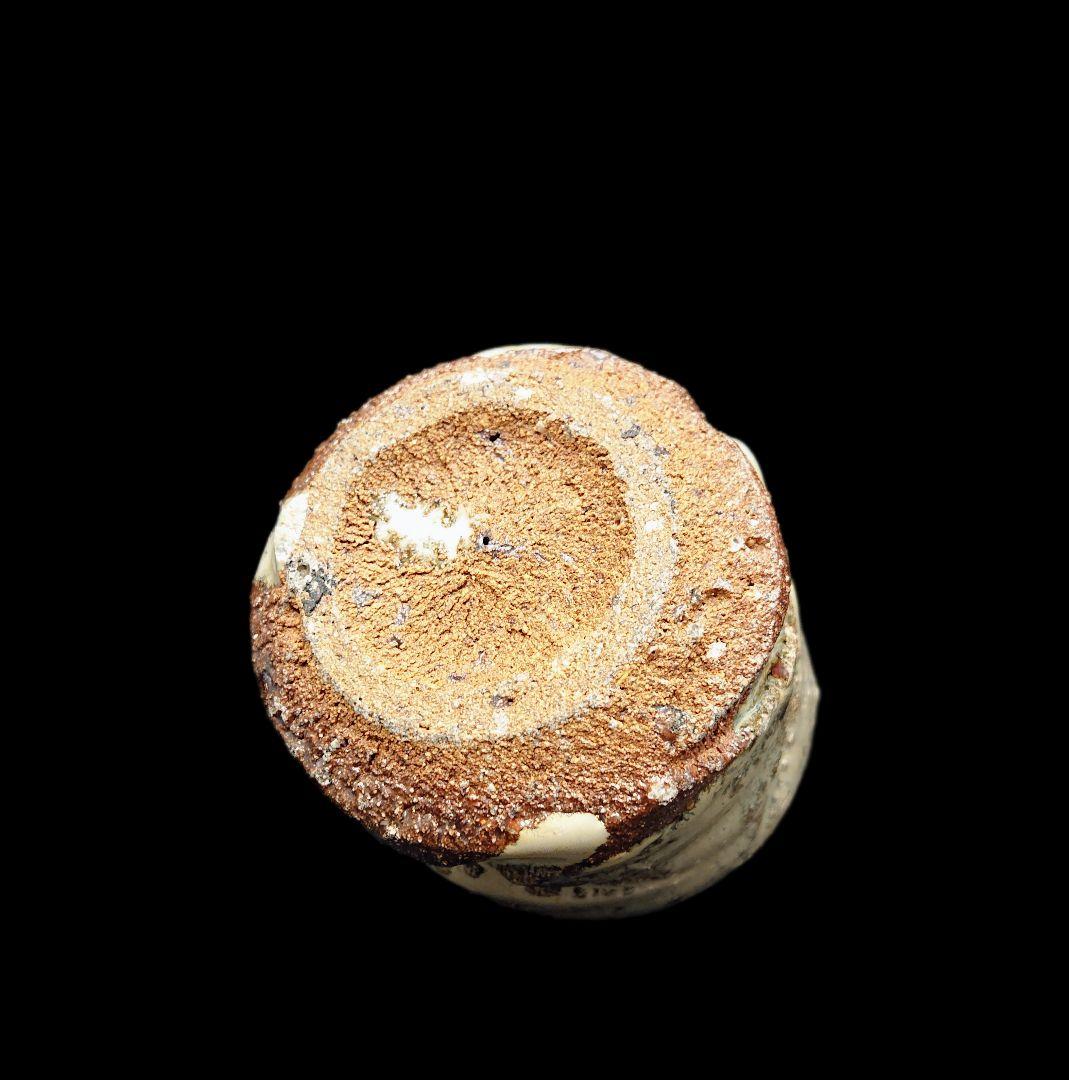 ■唐津焼 丸田宗彦 斑唐津彫ぐい呑 共箱、共布、栞揃い #ぐい呑み #丸田宗彦