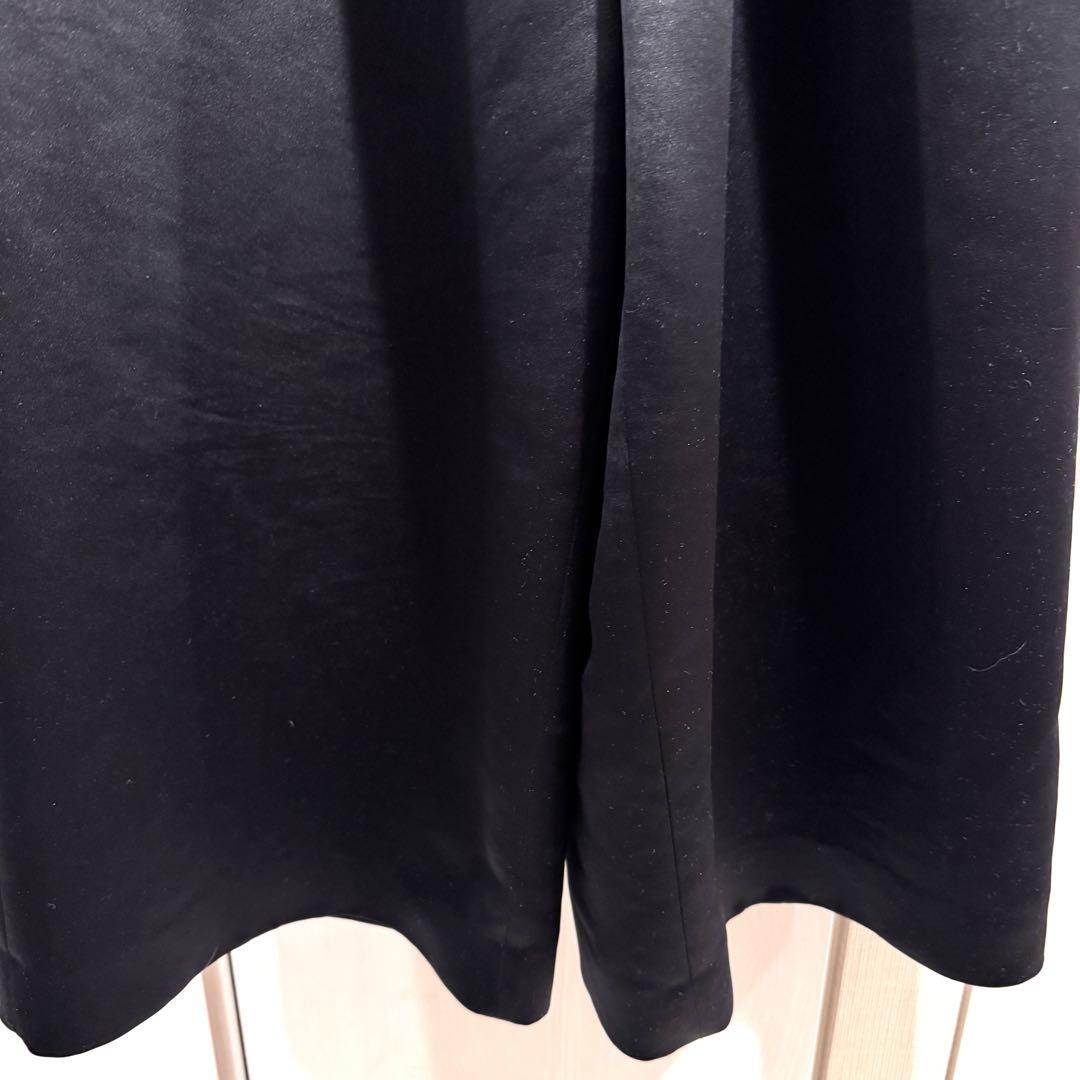 Heve サテンフレアガウチョパンツ ブラック 38サイズ