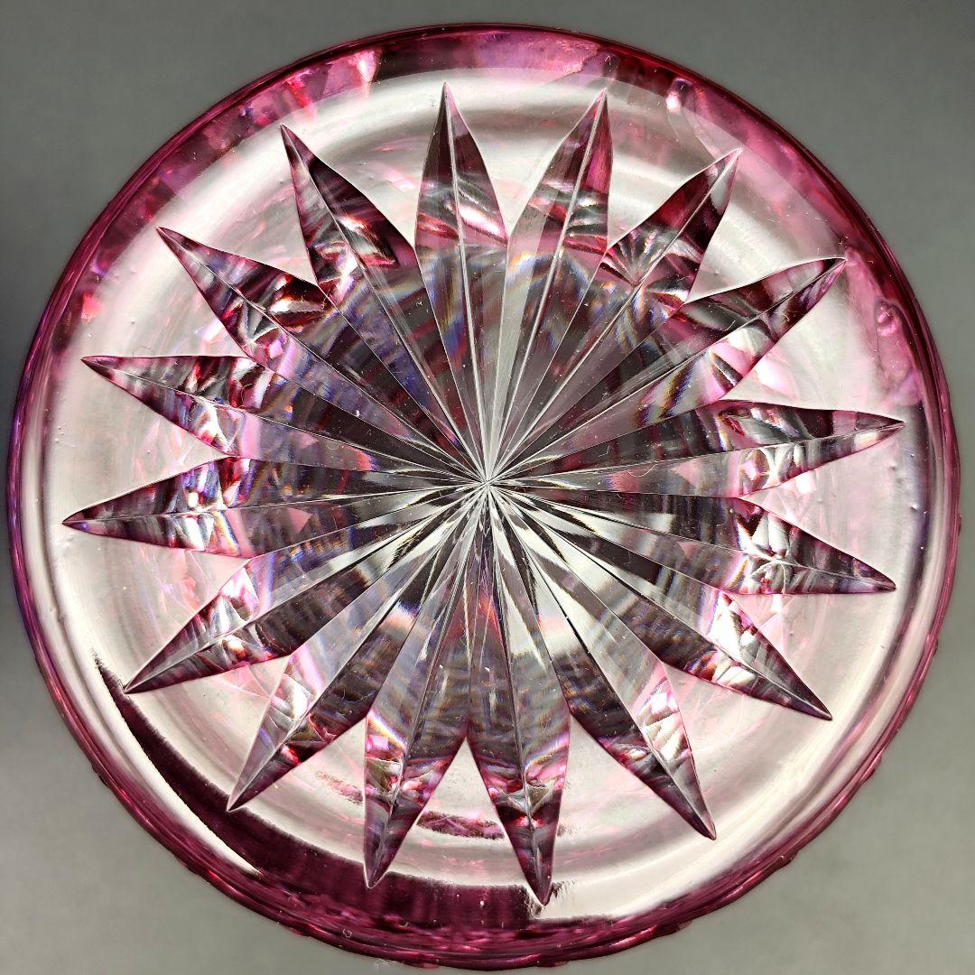 超希少品☆江戸切子 木村泰典 ロックグラス 金赤（切子 江戸切子 薩摩切子）