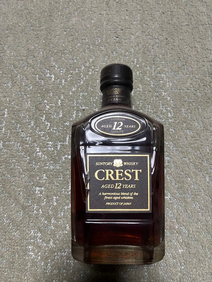 【未開栓】サントリー　クレスト　12年　旧ボトル　黒キャップ