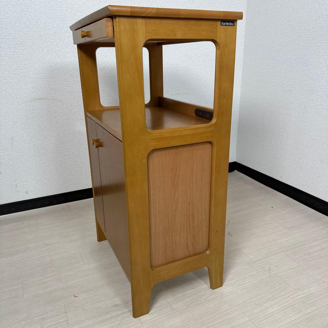 カリモク 電話台 TEL台 FAX台 サイドテーブル コンセント2口 i4※