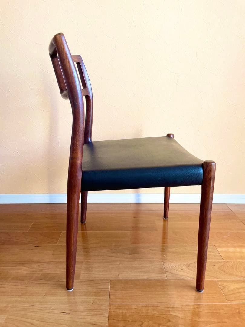 ダイニングチェア4脚デンマークニールス・モラー チーク材 椅子　大塚家具リペア③