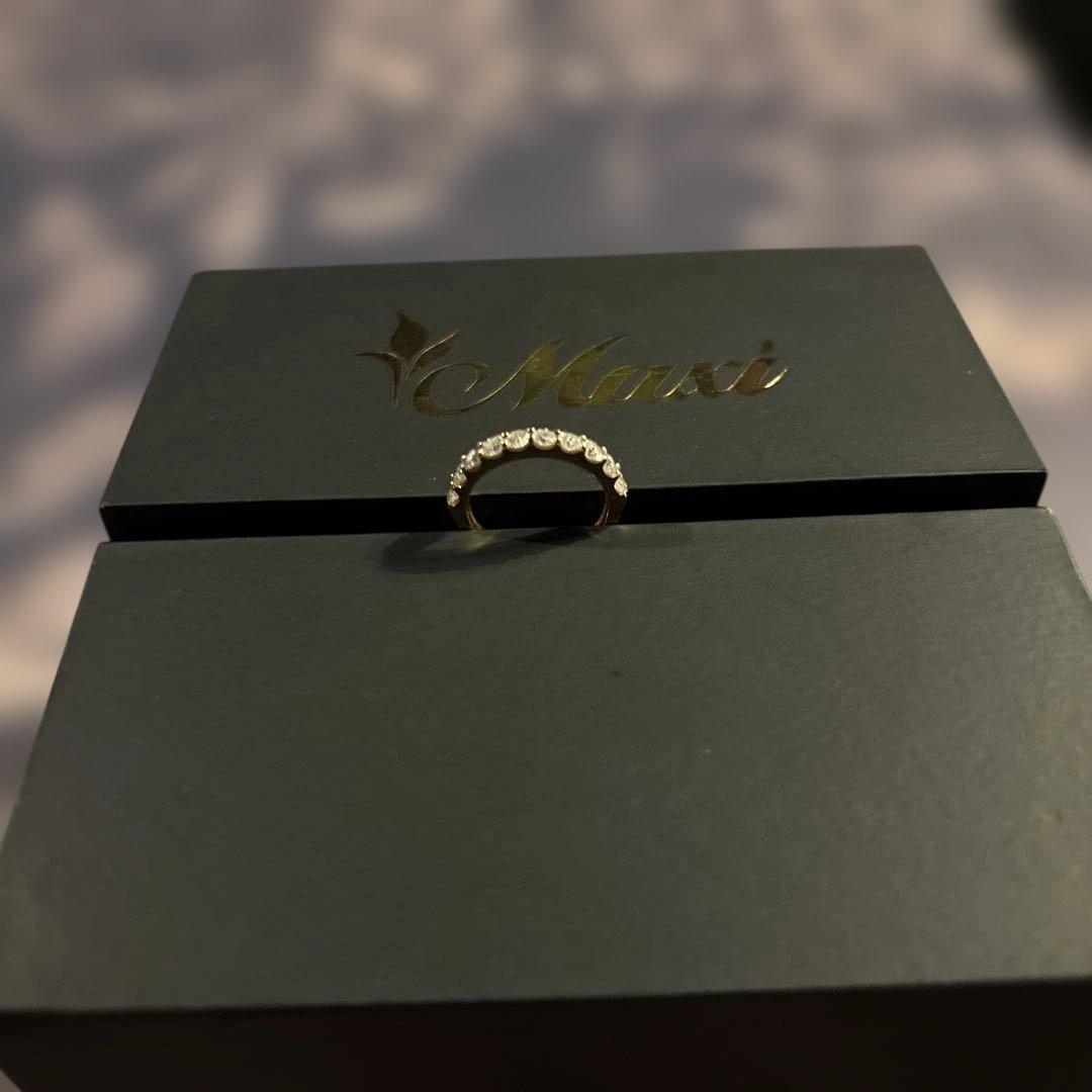 ダイヤモンド ハーフエタニティリング K18