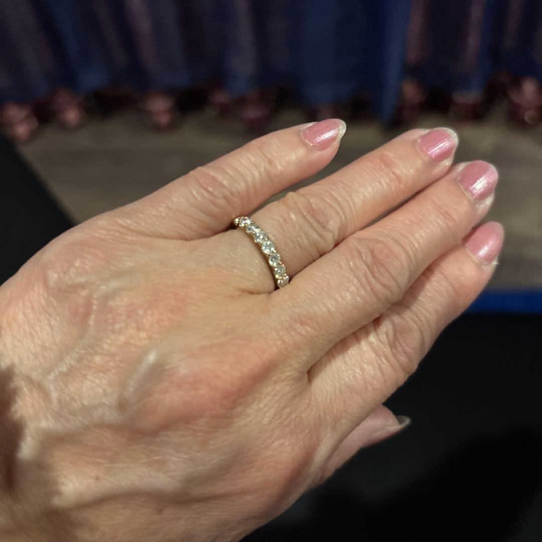 ダイヤモンド ハーフエタニティリング K18