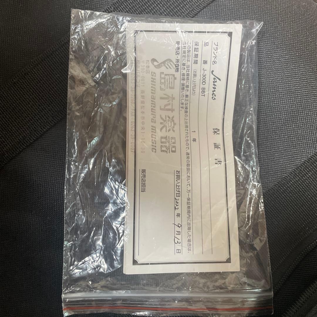 James J-300D BBT アコースティックギター ケース、チューナーつき