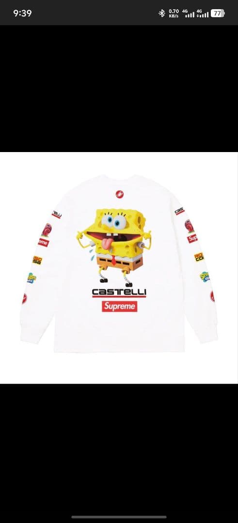 Supreme スパンボブ 長袖Tシャツ XL