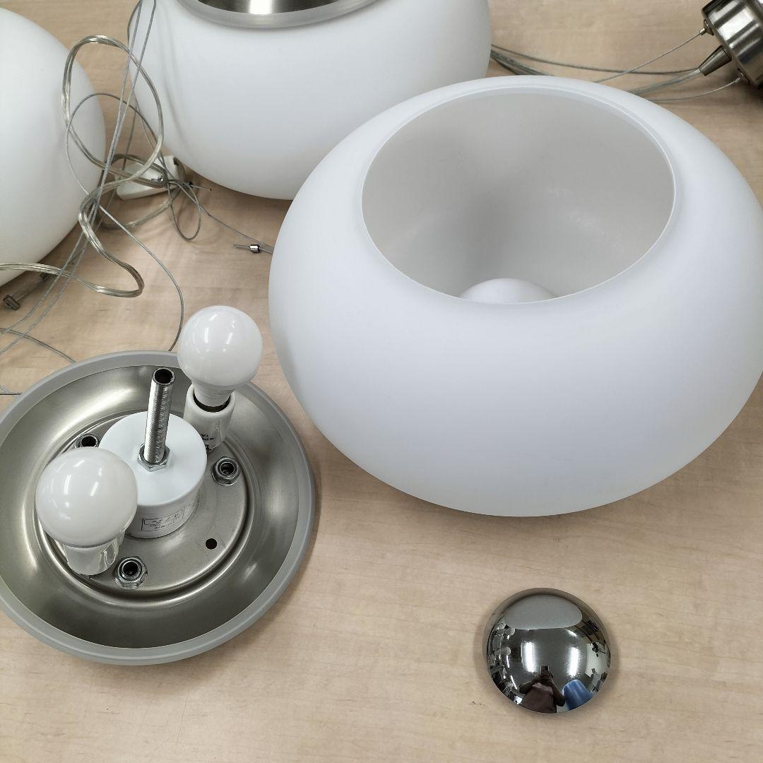 ホワイトガラスペンダントライト 1点 2020年製 B-2505TL12