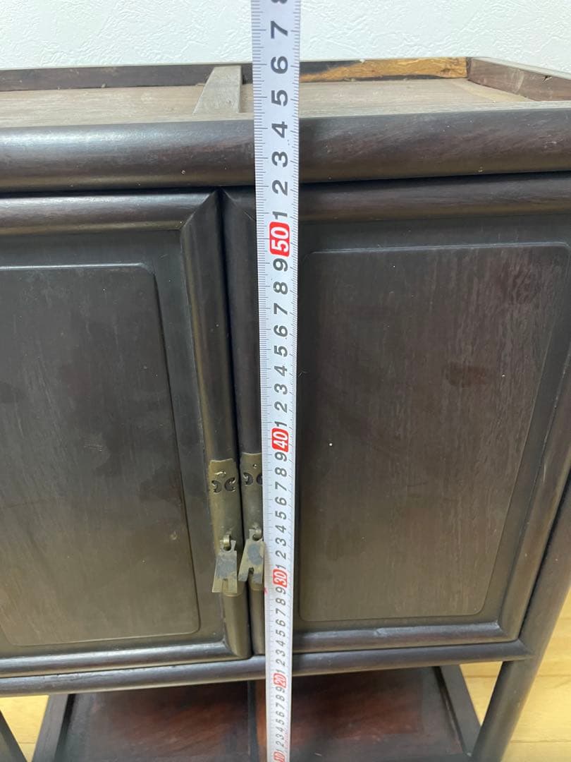 ナ*コ様 木製/漆塗/観音開き/茶箪笥/木工芸/時代/骨董/古美術/茶道/中国/