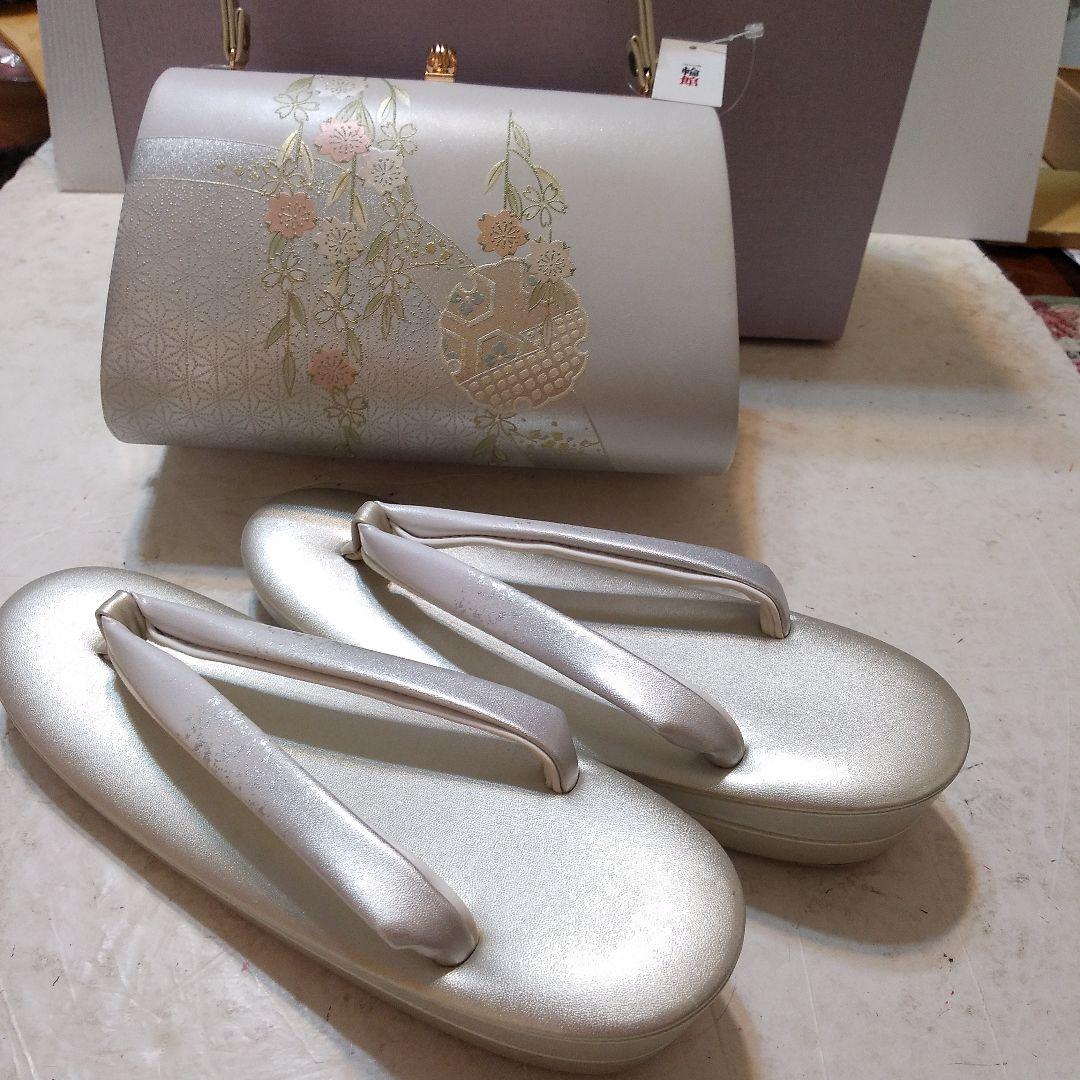 和装草履 バッグセット 留袖訪問着振袖に一輪館 新品未使用 Lサイズ ZB 93