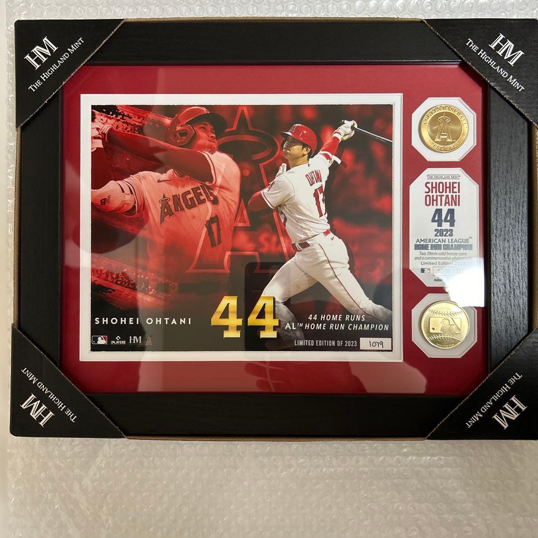 【希少】MLB限定品　エンゼルス 大谷翔平2023 HR王記念ダブルフォト