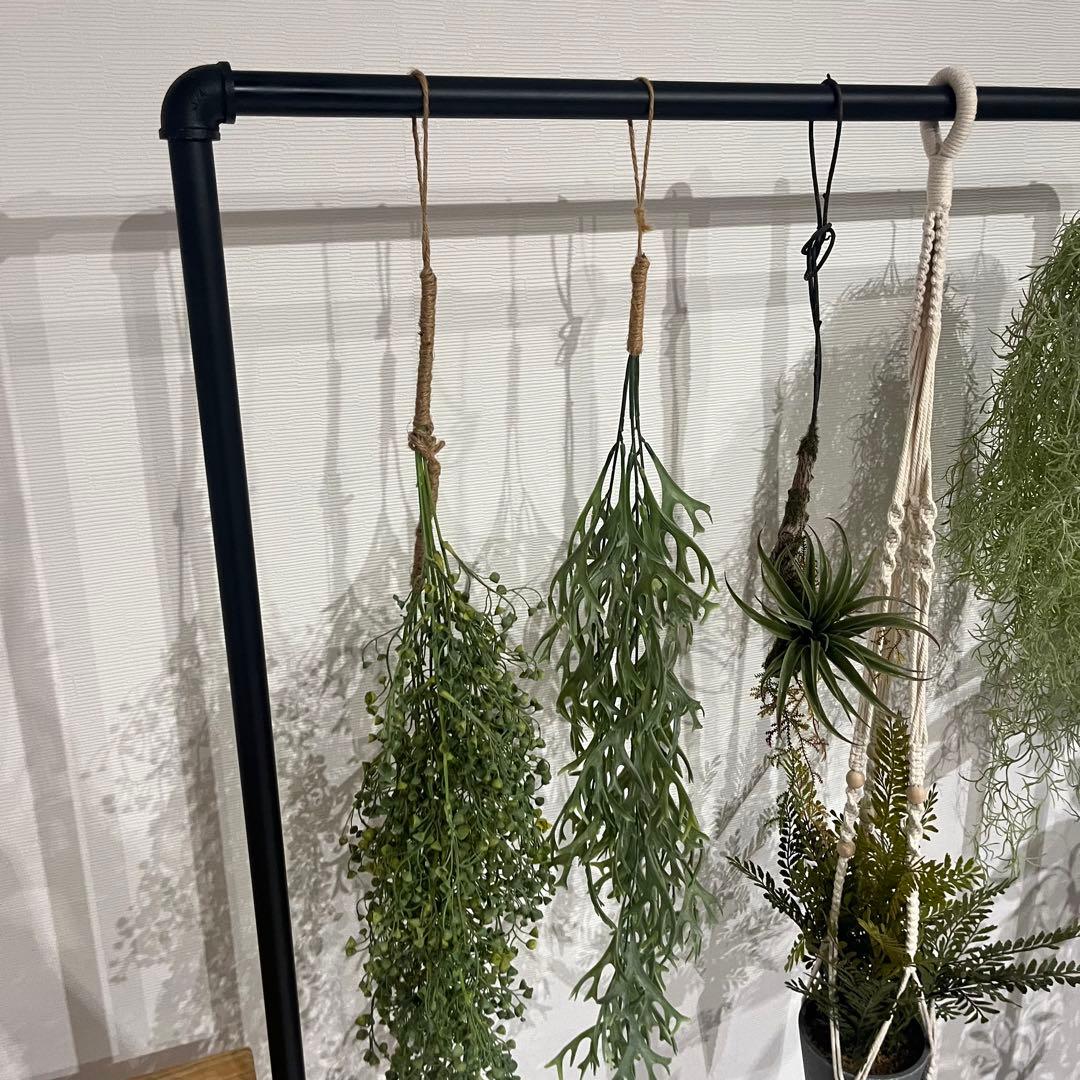 アイアン ハンガーラック インダストリアル ガス管 パイプ 黒 什器 鉄