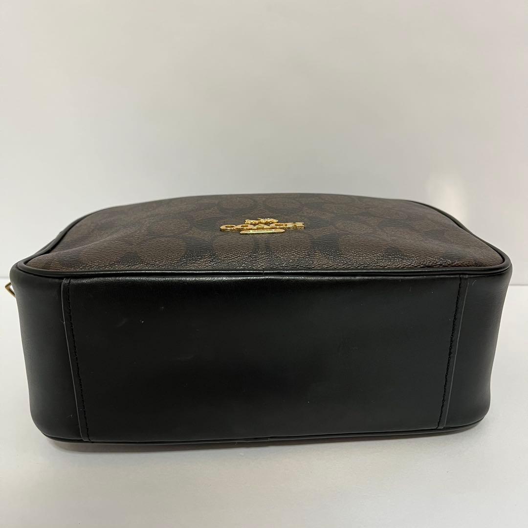 極美品✨コーチ　カメラバッグ　ショルダーバッグ　ダブルジップ　PVCレザー　黒