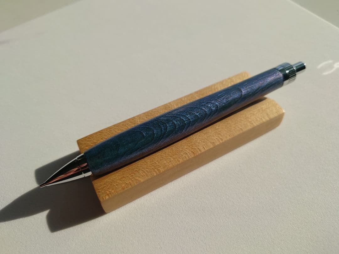 欅　シャープペンシル　浮造り　新うるし　変わり漆　拭き漆　ケヤキ　変わり杢