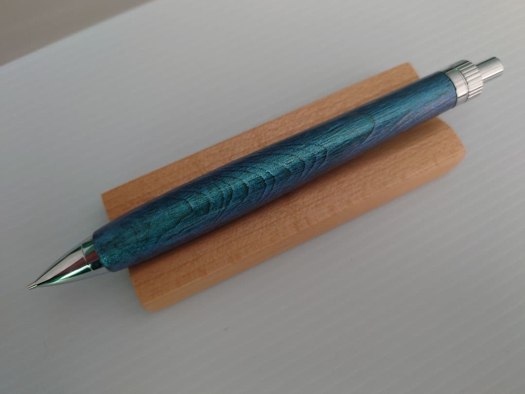 欅　シャープペンシル　浮造り　新うるし　変わり漆　拭き漆　ケヤキ　変わり杢