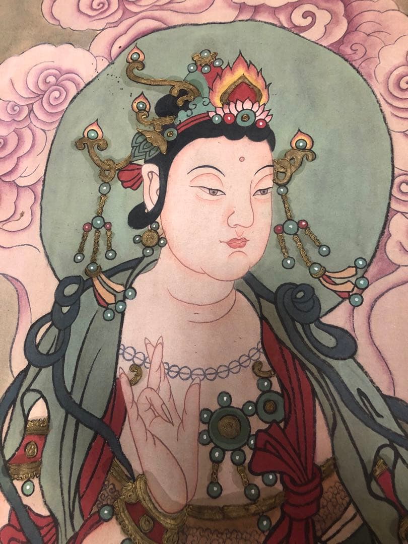 重要文化財、毗盧寺壁画1:1再現した肉筆模写