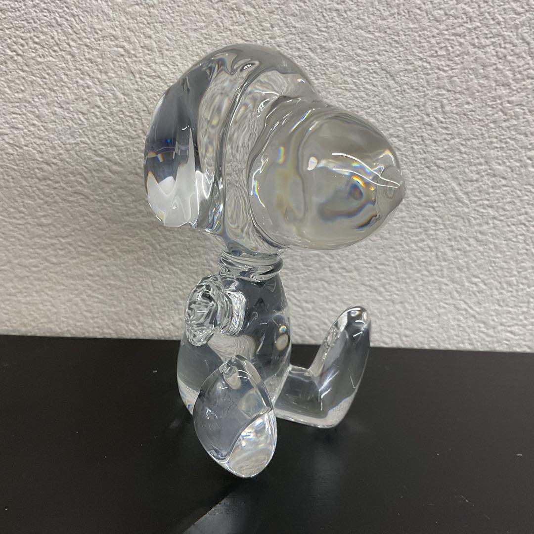 バカラ Baccarat スヌーピー オブジェ クリスタル 箱付き