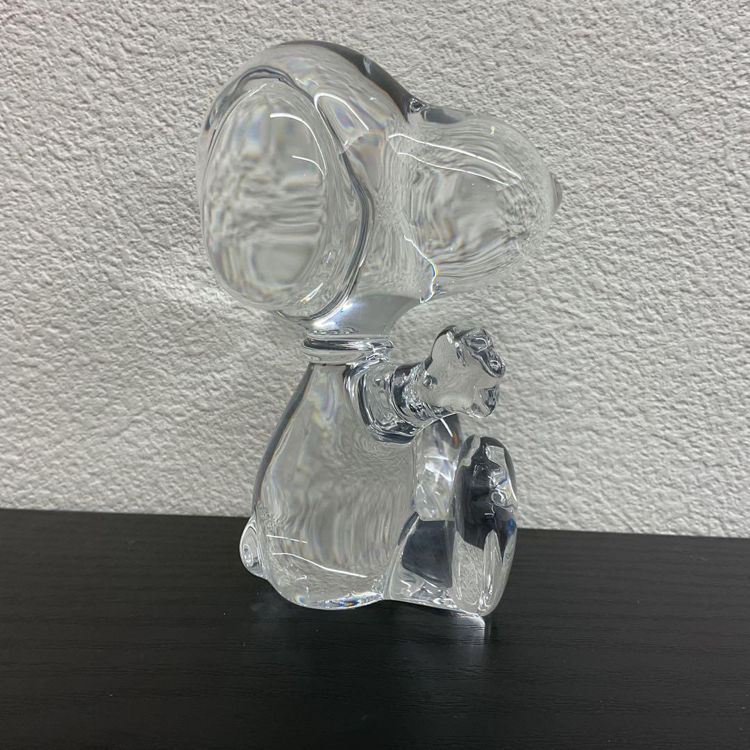 バカラ Baccarat スヌーピー オブジェ クリスタル 箱付き