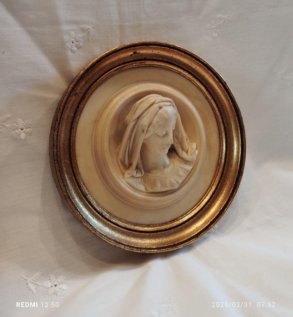 フランスアンティーク メダイヨン MATTEI作 マリア像