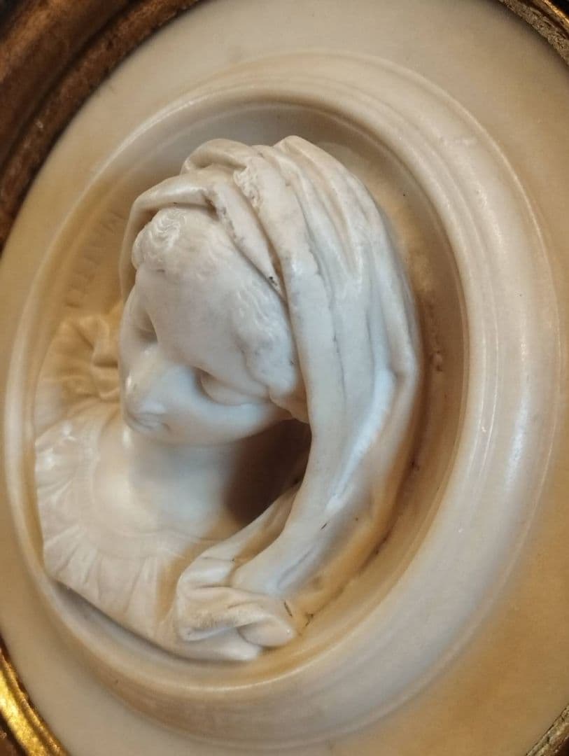 フランスアンティーク メダイヨン MATTEI作 マリア像