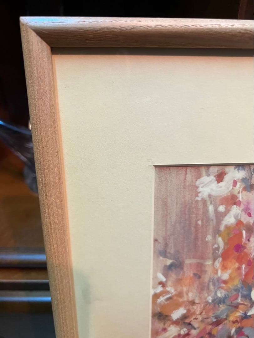 ノルブェ テーブルの花 アート 額縁 インテリア