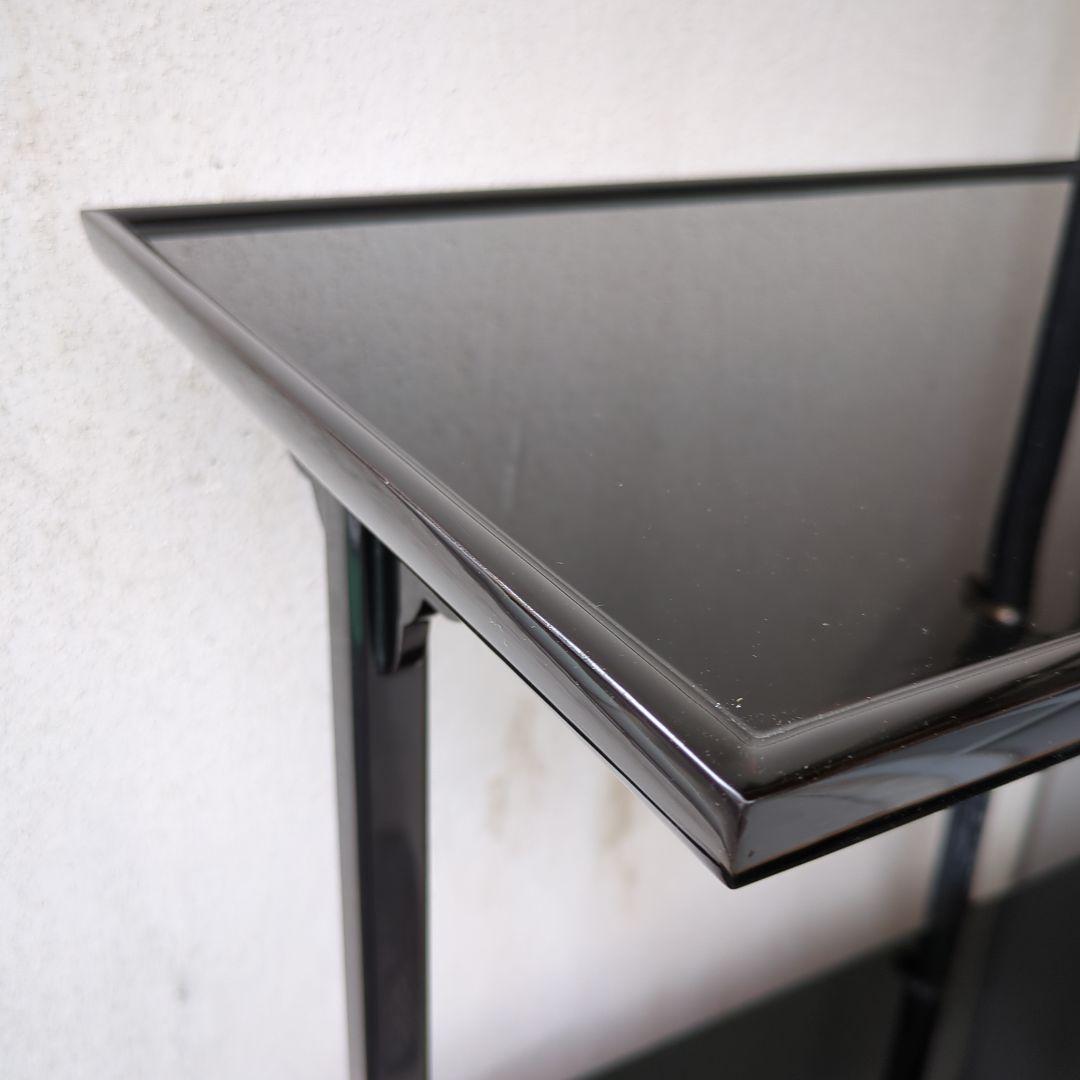 及台子 在銘 輪島塗 真塗 組み立て式 茶道具 茶道 棚 お点前 木箱 美品