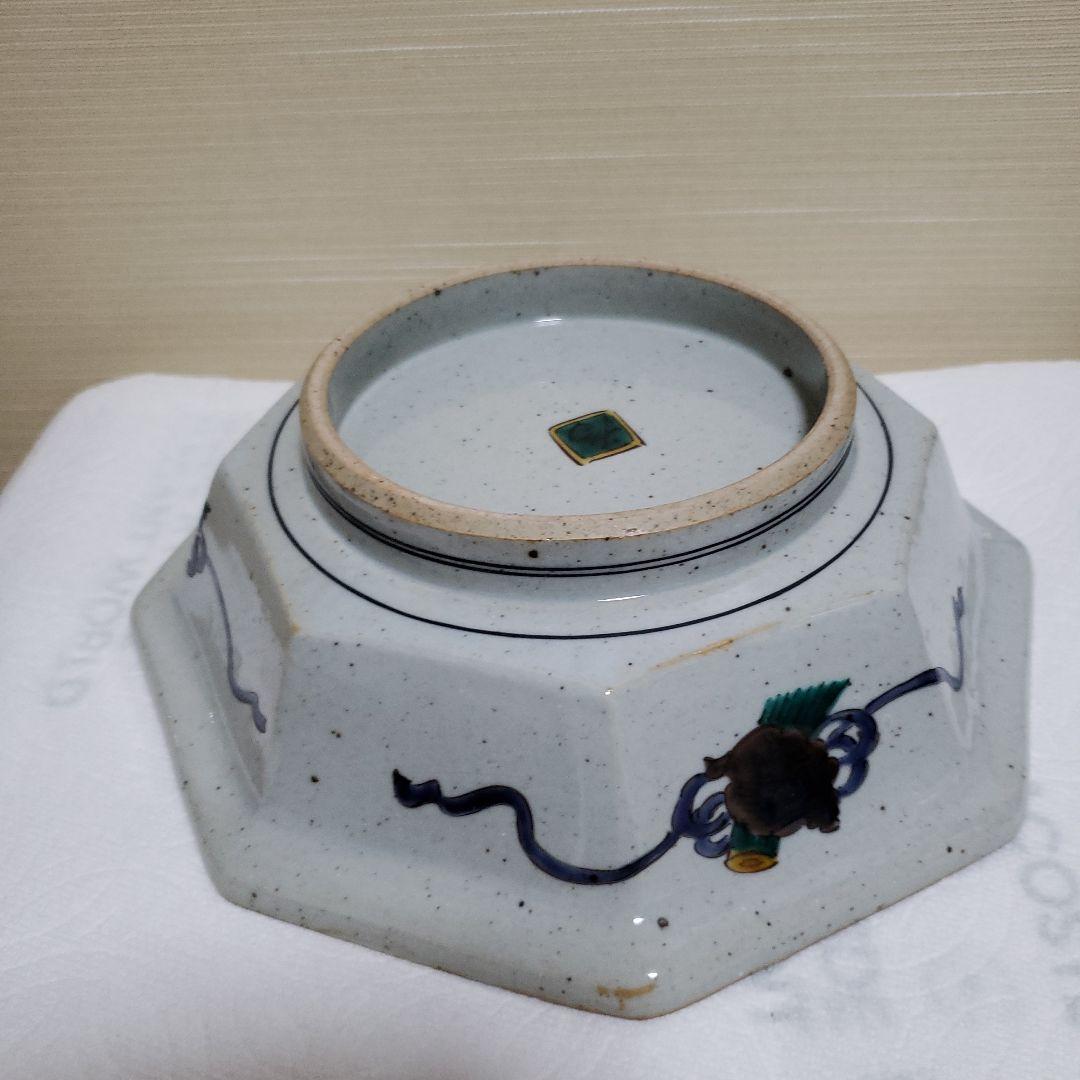 八画鉢　色絵唐子　九谷焼　三代為吉　三ッ井詠一