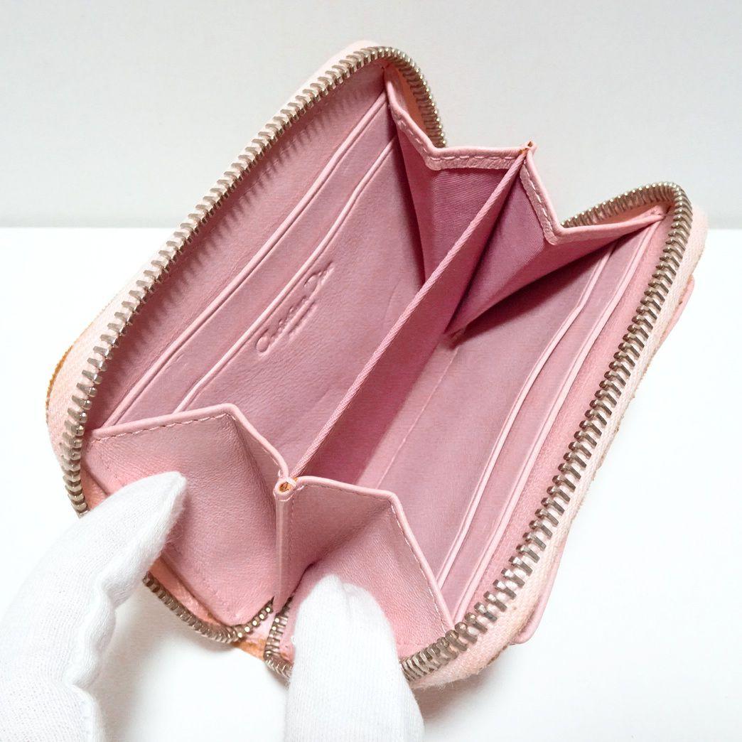 クリスチャンディオール ピンク トロッター リボン ケース /M202