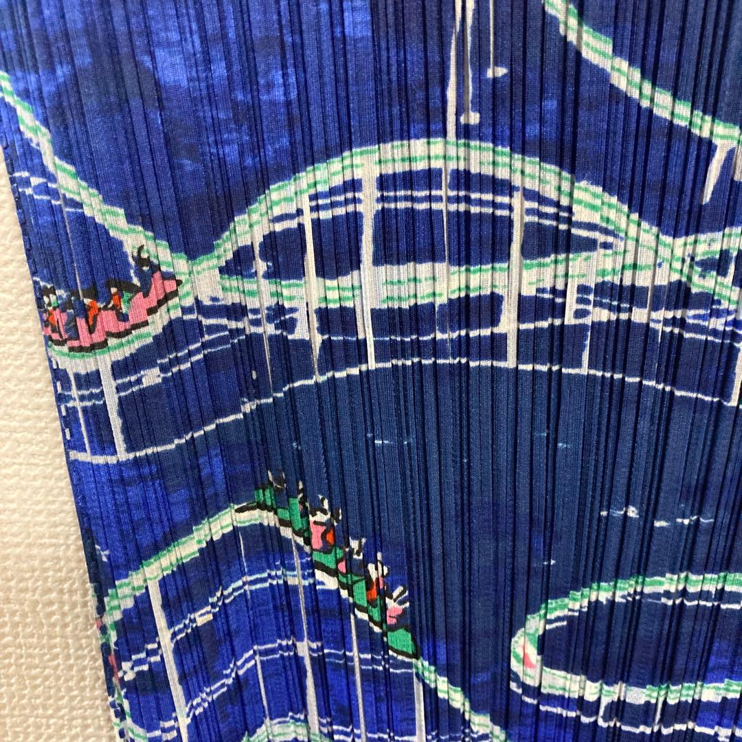 イッセイミヤケプリーツプリーズジェットコースター柄美品