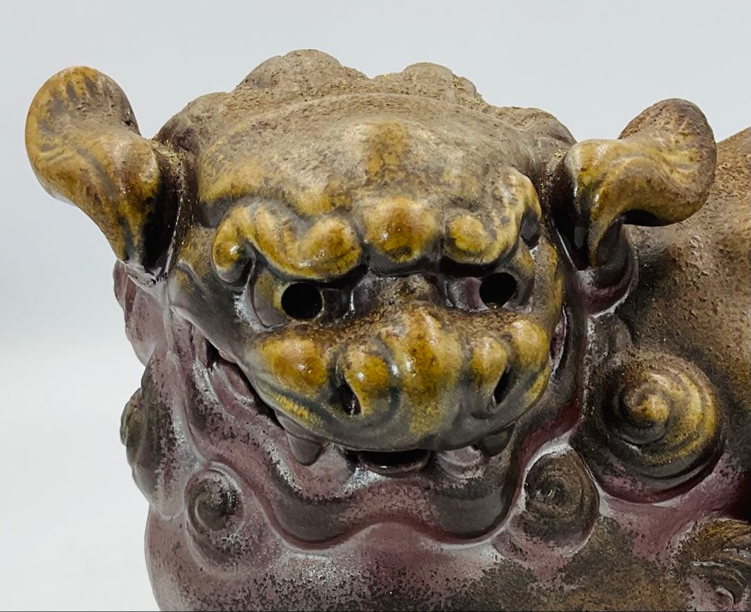 ★★ 大正生まれの名工　末石高仙先生　備前焼獅子置物　共箱【14】★★