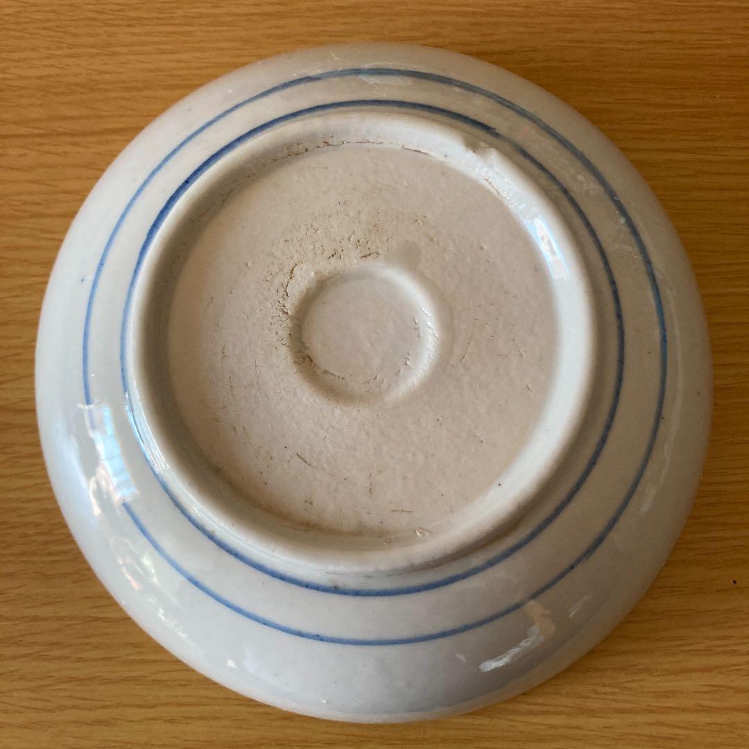 江戸末期　無名　色絵の深鉢