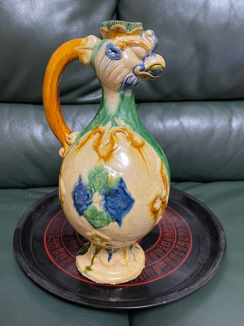 唐三彩鳥像（抽像感の丑小鳥像）