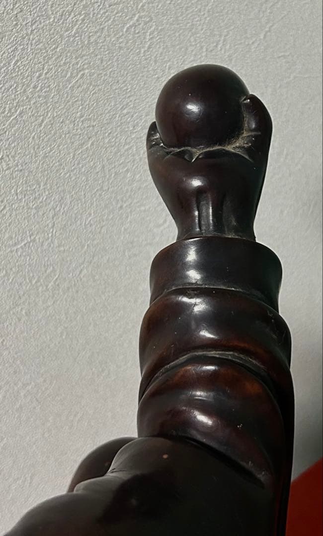 中国 時代 銘木紫檀 羅漢坐像 阿羅漢 座像 10kg 高さ43.5cm